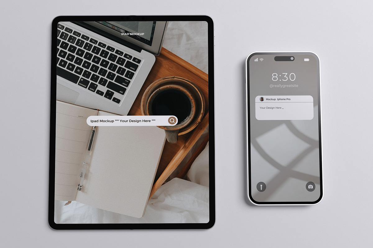 iPad and iPhone pro Mockup, an iPad Mockup by xavier_studio (Photo 5 of 5)