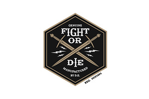 Vintage Label Fight Or Die