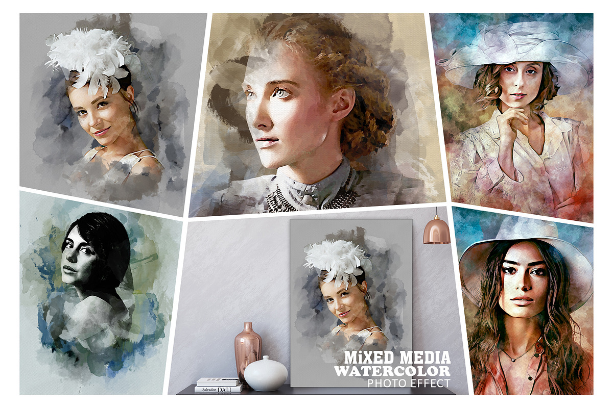Watercolor Mixed Art Painting, an Action Add-On by Photoshop Action (Photo 1 of 17)