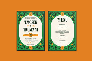 Elegant Nouveau Wedding Invitation, an Invitation Template by iDoodle Studio