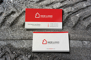 simple house business card