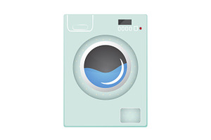 Washing machine Flat style vector illustration.