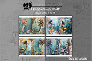 Whimsical Mermaid, Lace Journal Page, a Person Illustration by Digital Art Mahdiseño (Thumbnail 4 of 10)