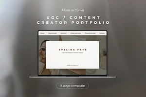 UGC portfolio Canva Website Template, a Presentation Template by IRISEA DESIGNS