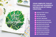 Watercolor Lettering Brush Toolbox, a Brush Add-On by Nico-Ng (Thumbnail 2 of 16)