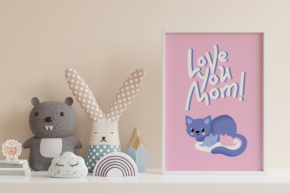 Cute Animal Mother's Day Cards, an Illustration by RabbitAndPencil (Photo 5 of 6)