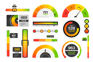 Gauges measuring scale. Tachometer, a Technology Illustration by Frogella