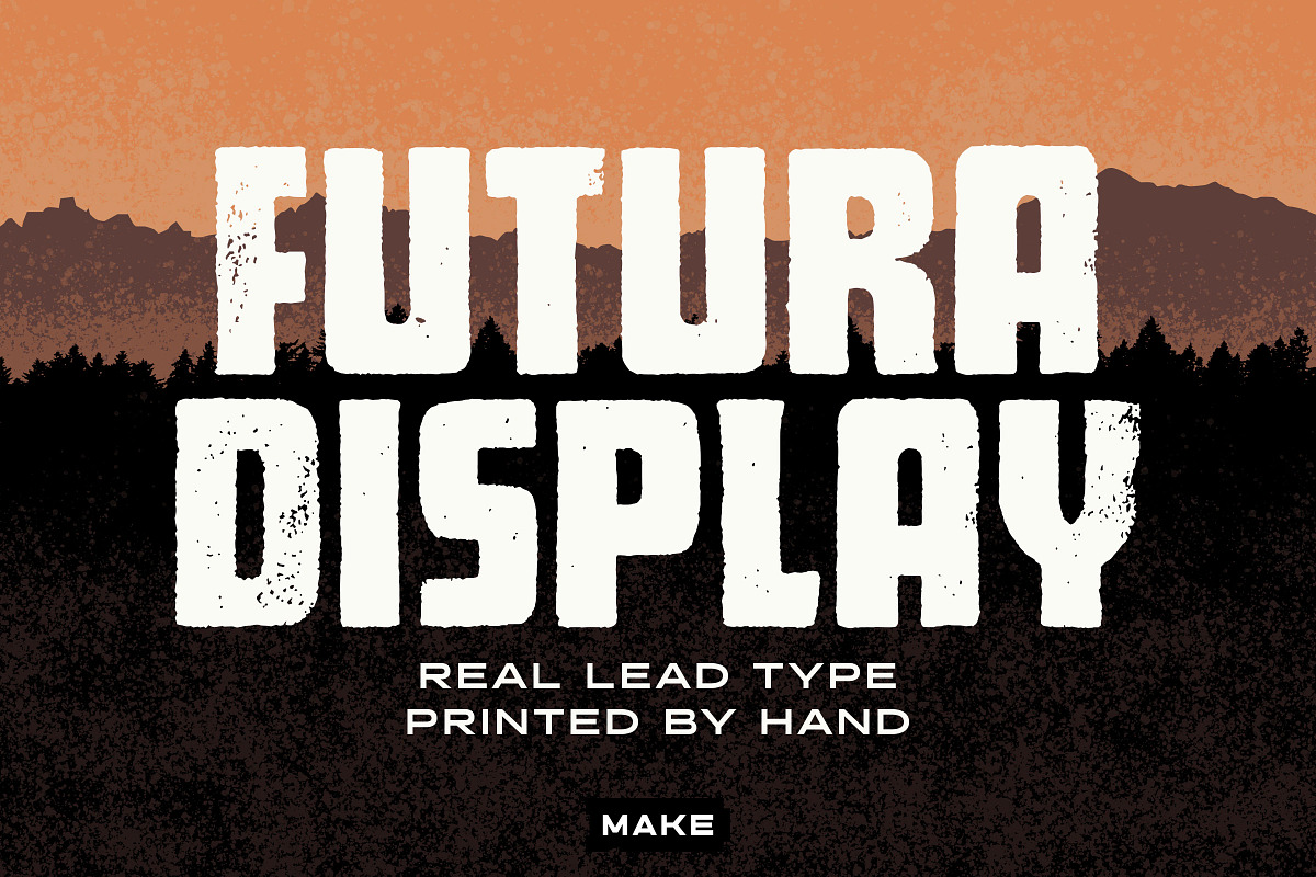 Letterpress Futura Display, a Font by Heavy Metal Type Co. (Photo 1 of 5)