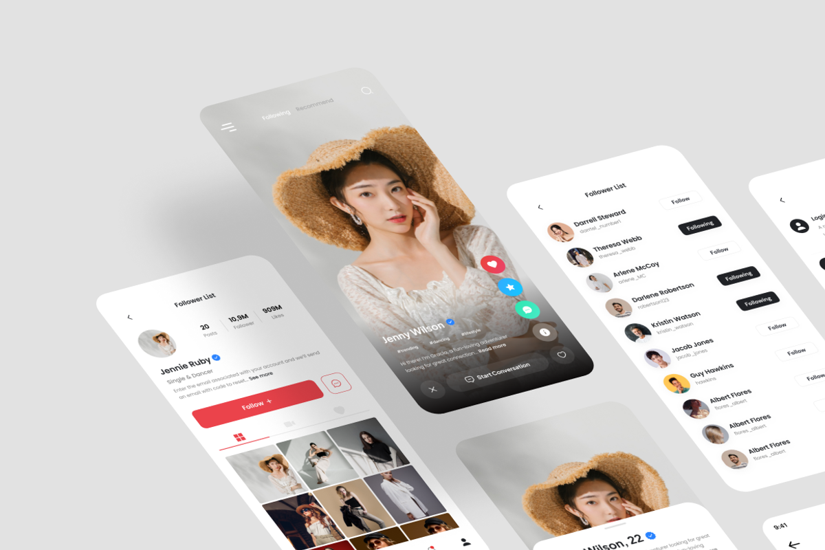 Fire - Social App UI Kit, an UI Kit Template by iDoodle Studio (Photo 4 of 4)
