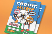 Blue Quirky Spring Music Flyer Set, a Flyer Template by graphicook (Thumbnail 2 of 3)