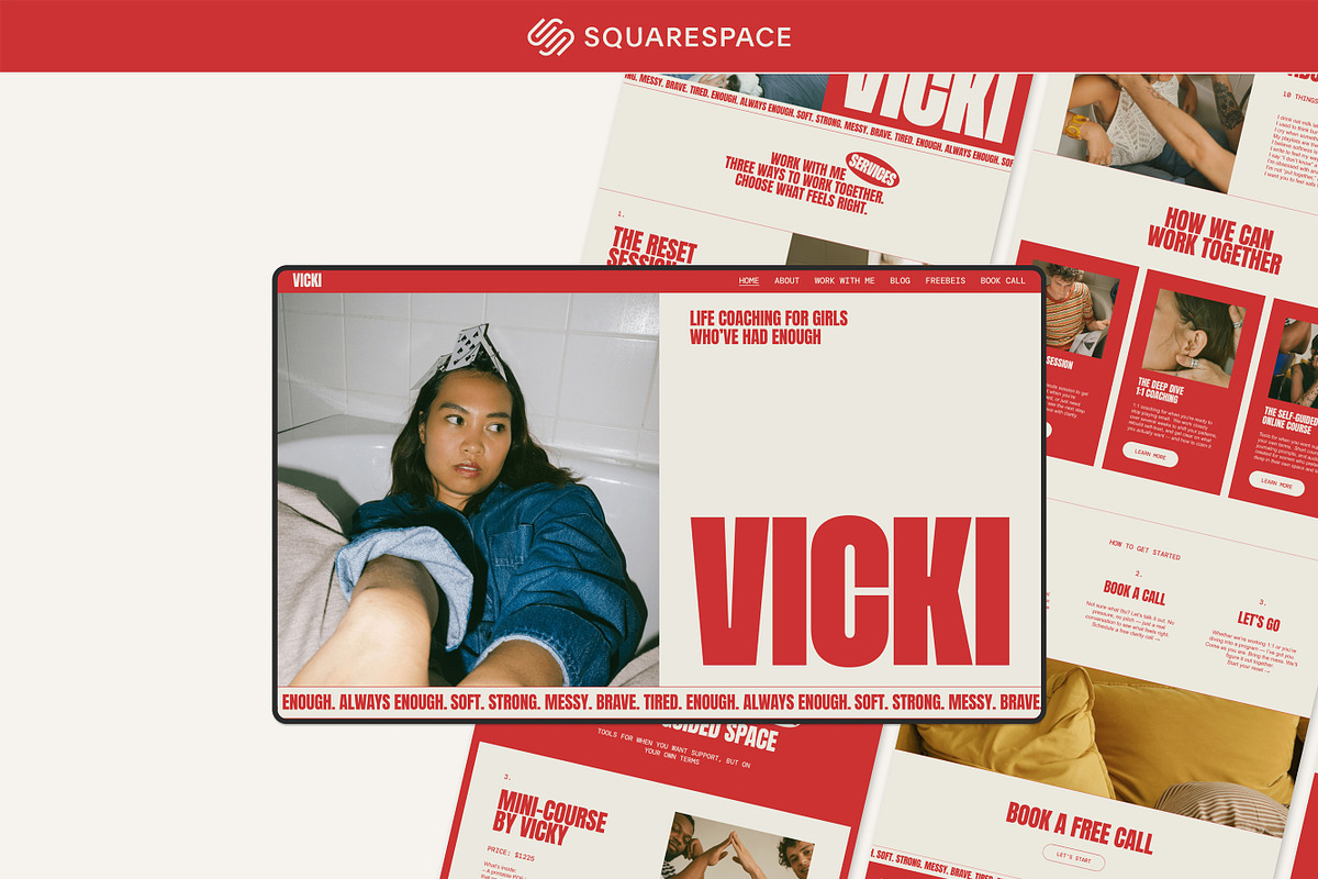 Red Squarespace Website Template, a Squarespace Template by Of July Studio (Photo 10 of 11)
