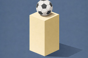 Football soccer retro poster with ba, a Photo by Dvoevnore photos
