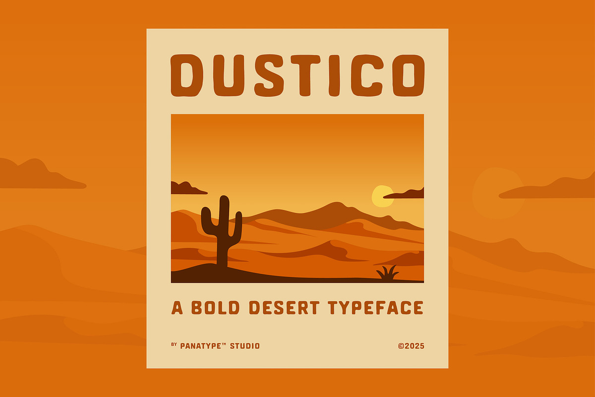 Dustico – A Bold Desert Typeface, a Handwritten Font by Panatype™ Studio (Photo 1 of 8)