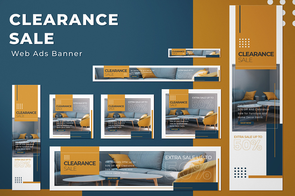 Web Ads Banners Clearance Sale, a Poster Template by SlideFactory