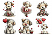 Whimsical Valentine Dog Clipart, an Illustration by Daily.Designs (Thumbnail 3 of 7)