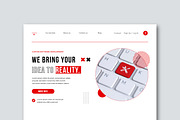 Website Landing Page Design Layout, a Landing Page Template by MightyDesign (Thumbnail 2 of 8)