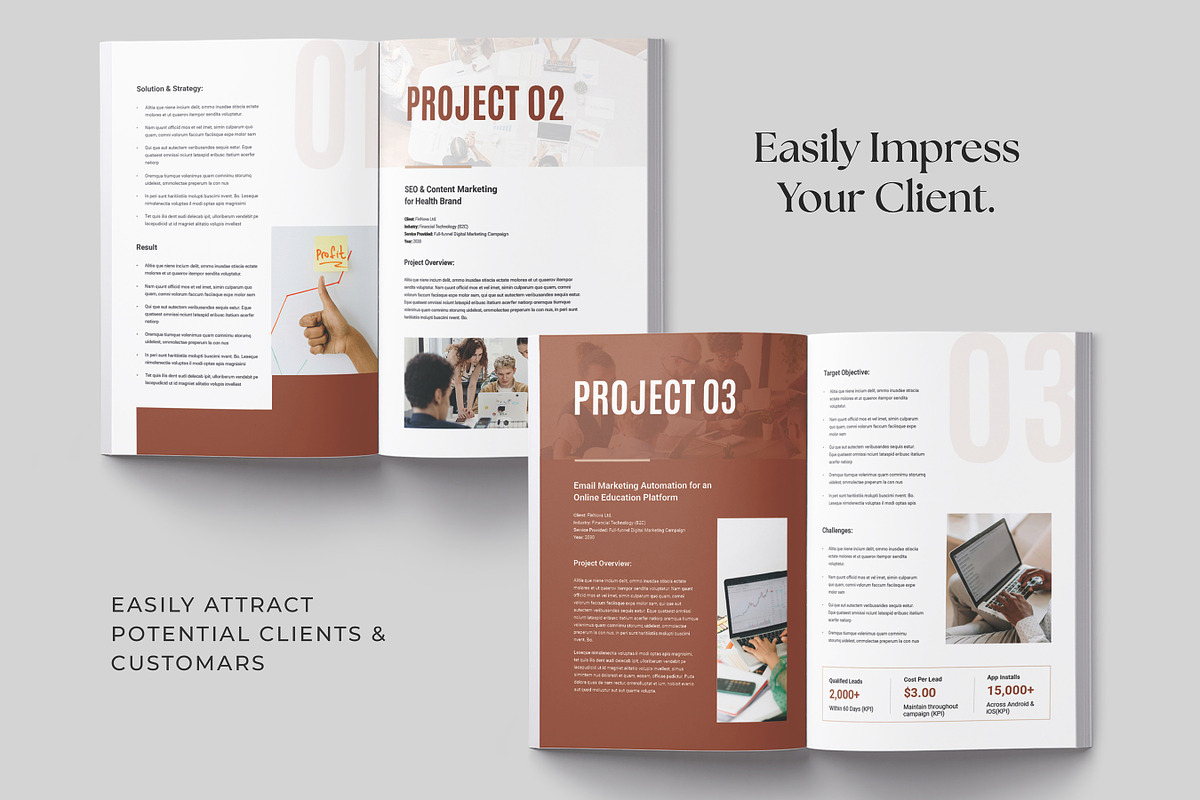 Case Study Template, MS Word, a Brochure Template by DesVert (Photo 5 of 6)