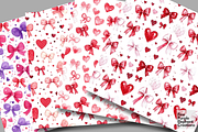 Watercolor Valentine Coquette Bows, a Pattern Graphic by Fine Purple Elephant (Thumbnail 4 of 5)