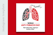 Anti Tobacco Day Social media post, a Social Media Template by nandinigraphics (Thumbnail 1 of 3)