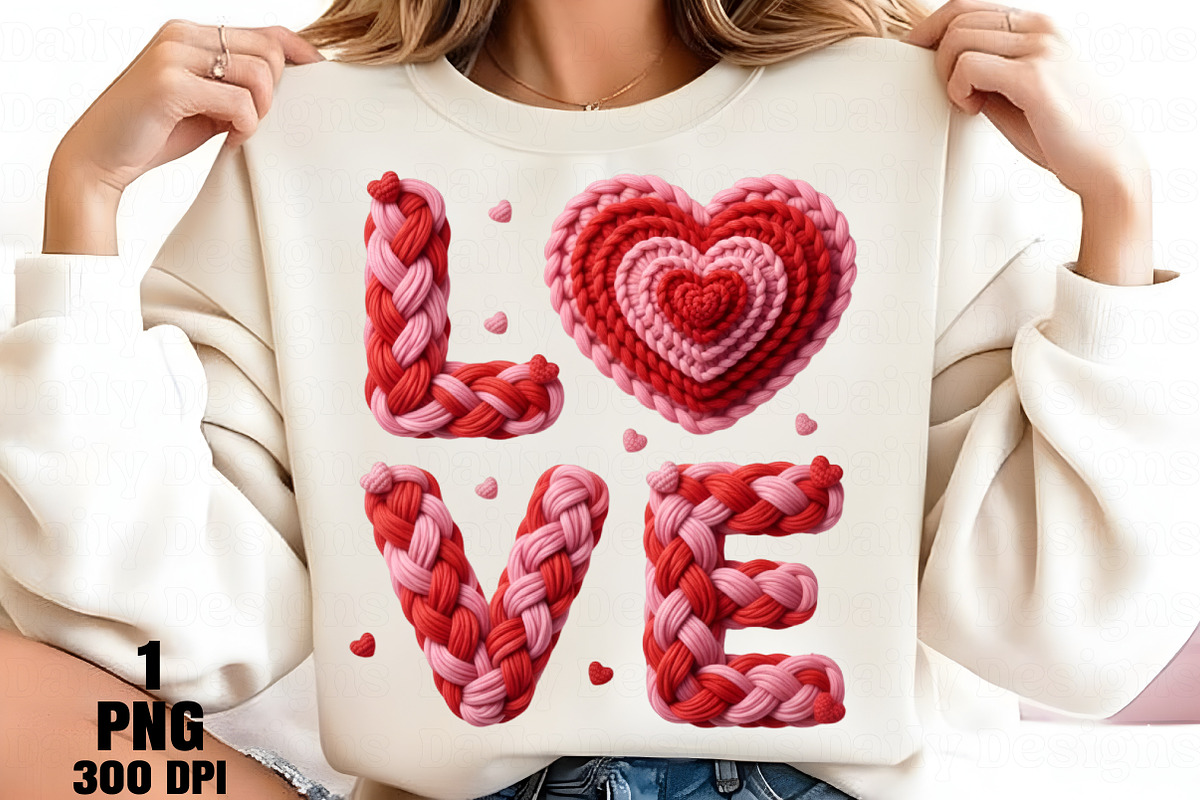 Faux Yarn Crochet Love Valentines, an Illustration by Daily.Designs (Photo 3 of 5)