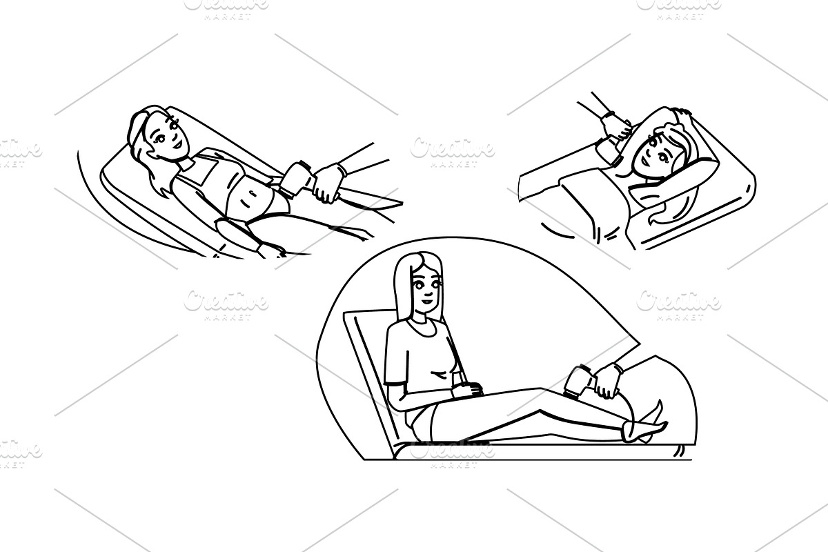 beauty hair removal woman vector, a Person Illustration by pikepicture
