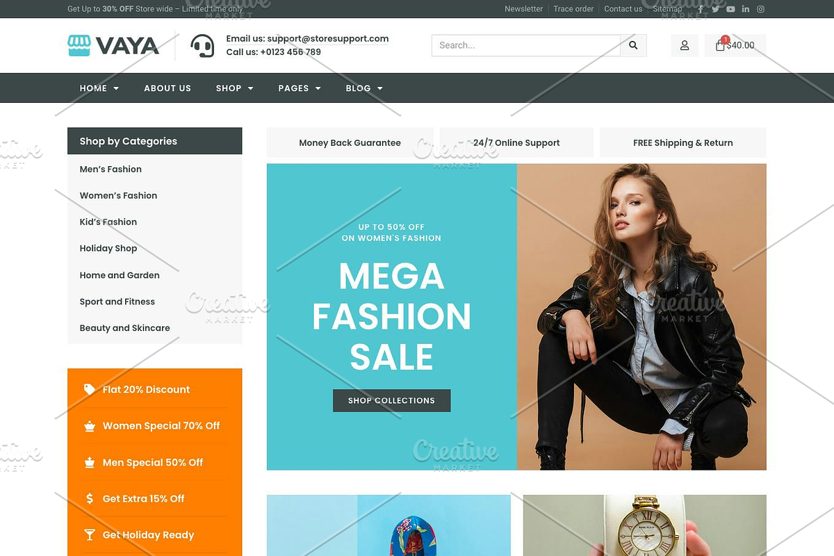 E-commerce Elementor Template, a WordPress Template by Daniel IT (Photo 3 of 6)
