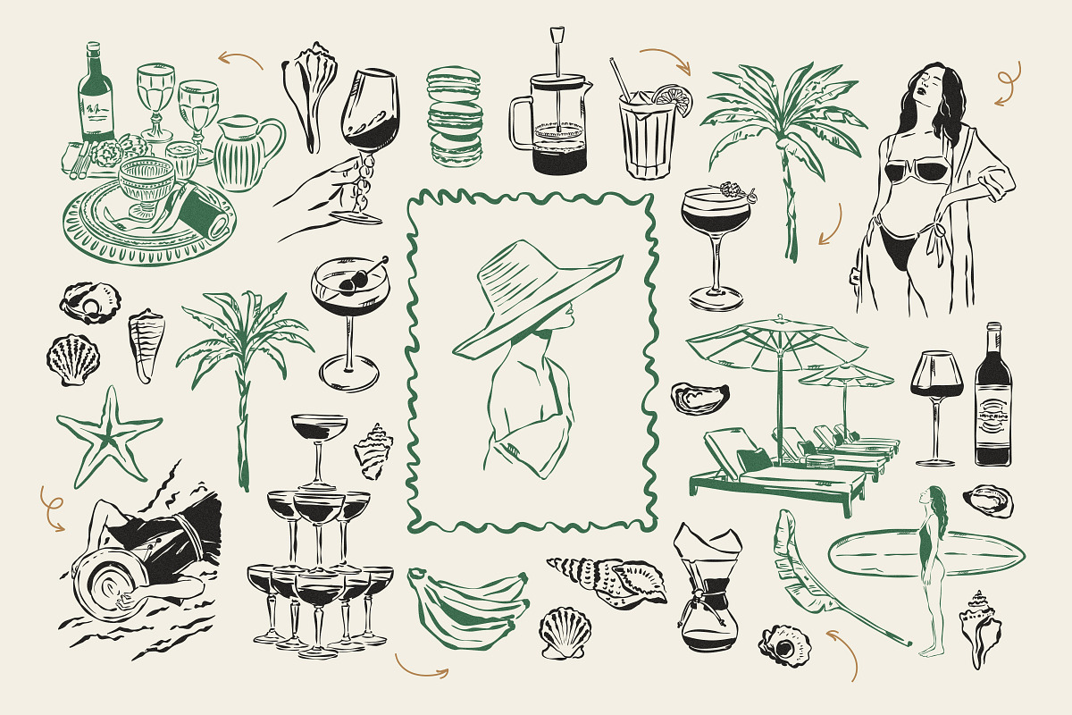 Coastal Lifestyle Illustrations, an Object Graphic by iStar Design (Photo 5 of 15)