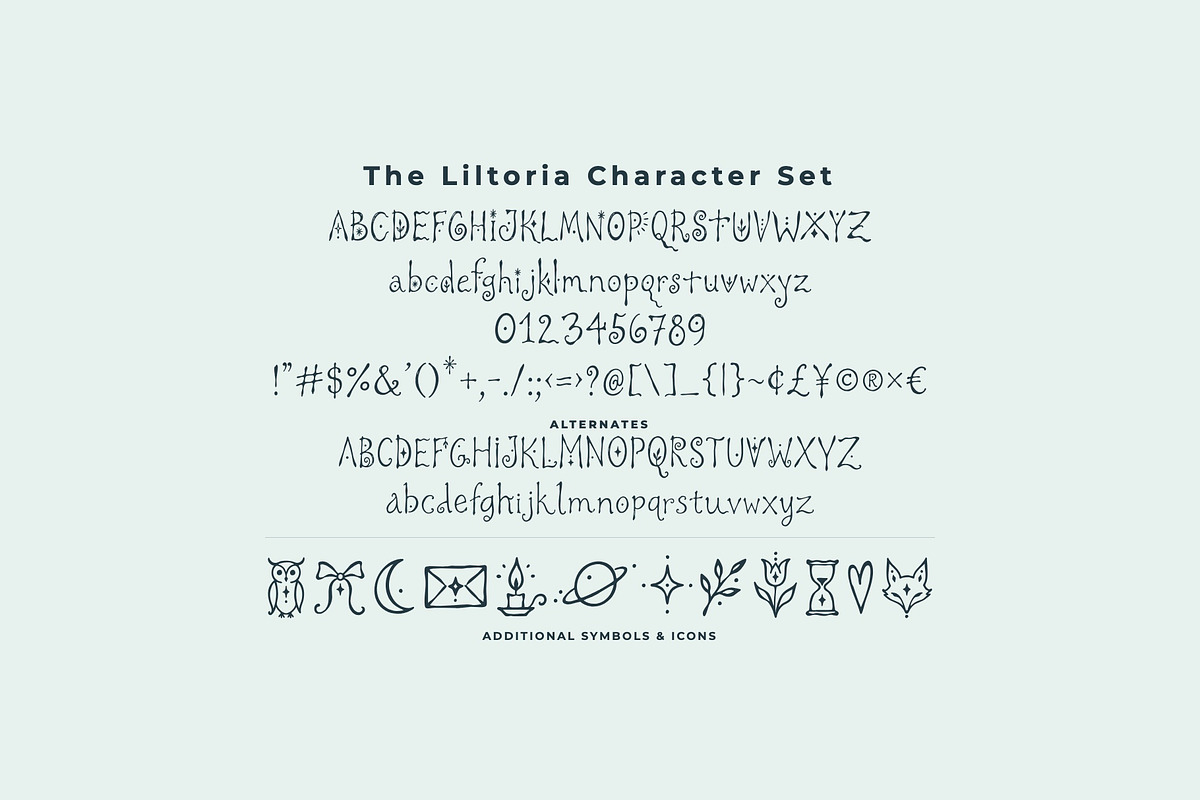 Liltoria Hand Drawn Display Font, a Handwritten Font by Graphic Spirit (Photo 2 of 8)