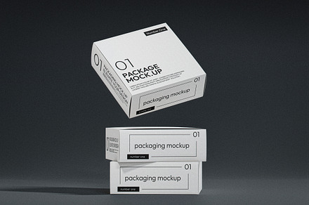 Square Packaging Boxes Mockup, a Packaging Mockup by Designer Dude