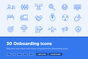 30 Onboarding Icons, an Outline Icon by Creative VIP (Thumbnail 1 of 5)