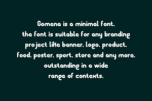 Gomena - Minimal & Logo Font