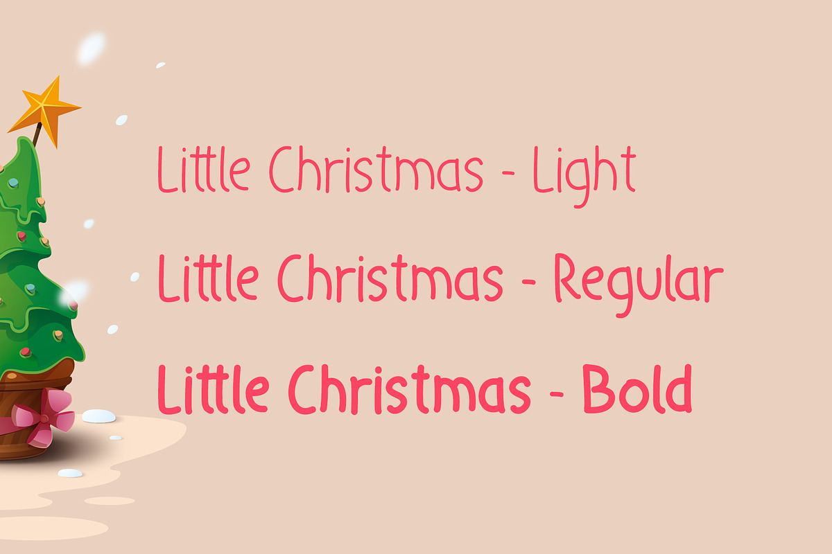 Little Christmas - Cheerful Holiday, a Font by Wellscript Studio (Photo 2 of 7)