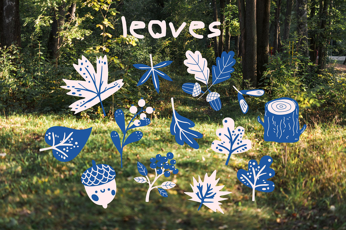 Autumn forest vector bundle, an Animal Illustration by Luamor (Photo 10 of 13)