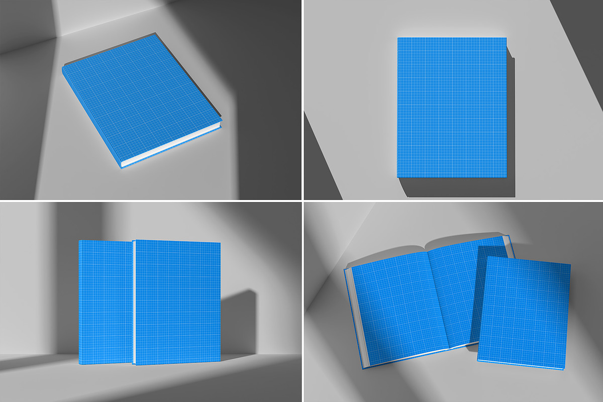 US Letter Book Mockup - 8 Views, a Books & Magazine Mockup by Illusiongraphic (Photo 12 of 23)