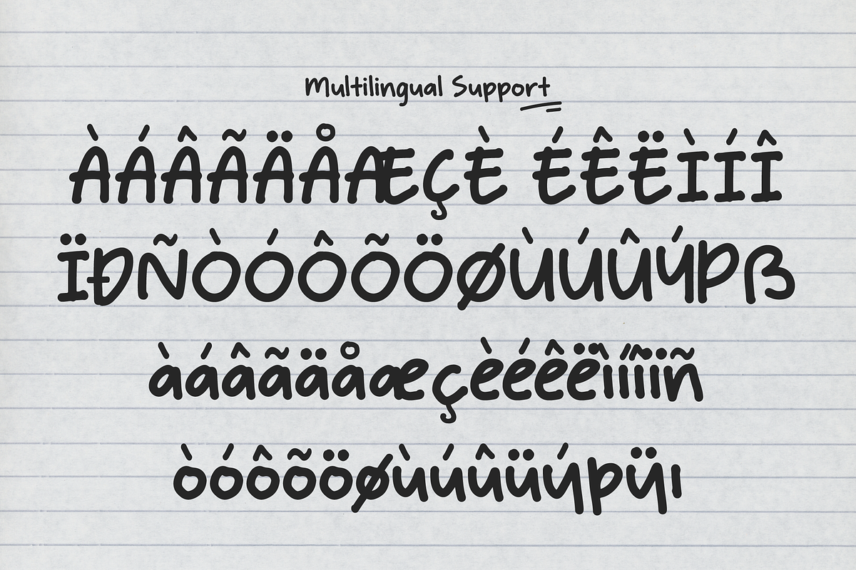 Funny Days | Cute Hand Drawn Font, a Handwritten Font by Denustudios (Photo 12 of 12)