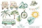 Safari Adventures watercolor clipart, an Illustration by MockupWizard (Thumbnail 4 of 7)