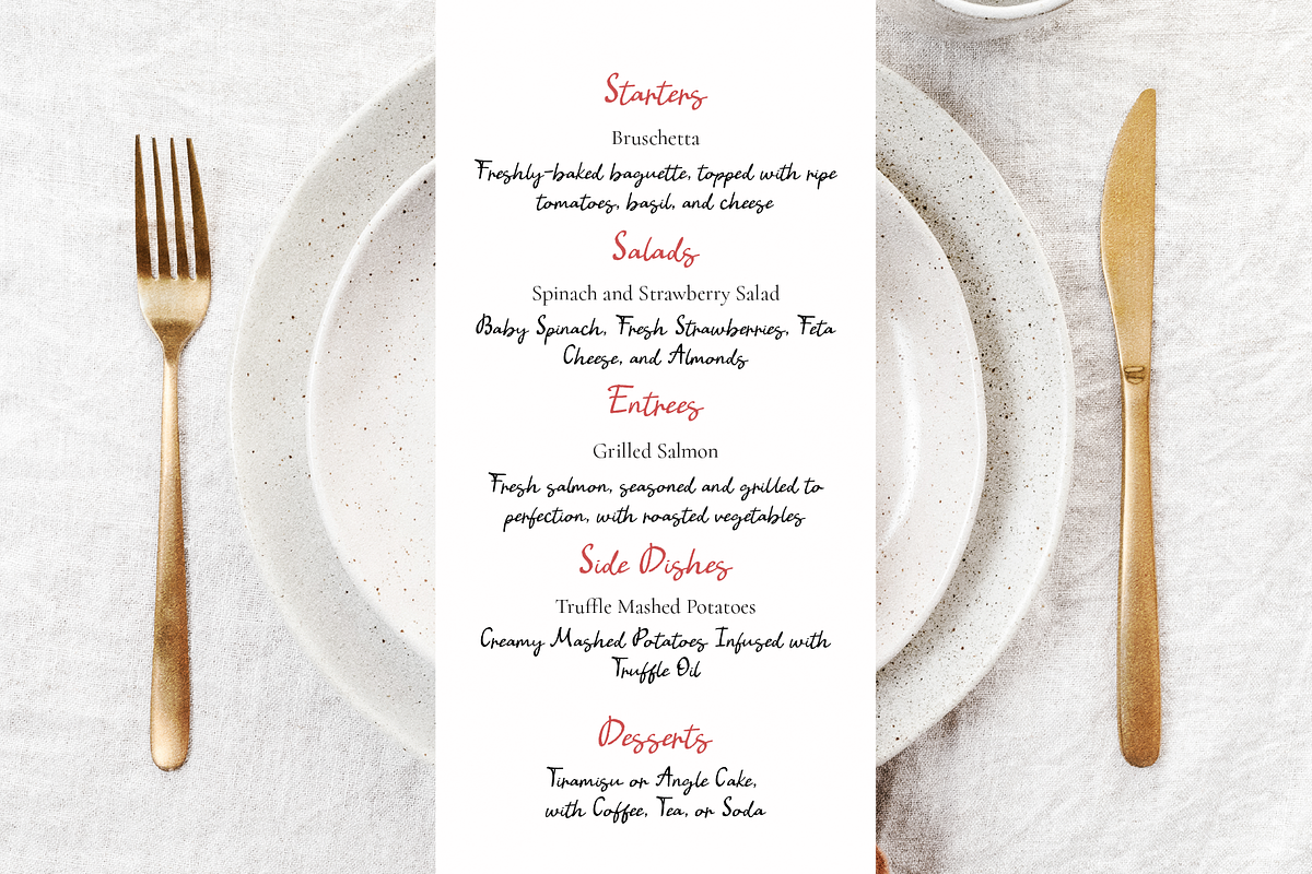 Bon Appetit Darling Pencil Script, a Handwritten Font by Kaya Fonts (Photo 31 of 44)