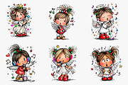 Cartoon-style Christmas Angel, an Illustration by CreationArt (Thumbnail 4 of 5)