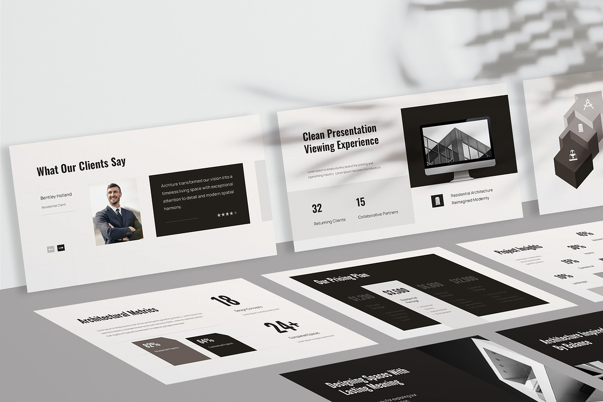 Architecture Portfolio Google Slides, a Presentation Template by New Coral Design (Photo 6 of 6)