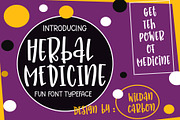 Herbal Medicine, a Font by Wildan Type