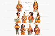 Autumn Clipart | Fall Pumpkins Image, a Seasonal Illustration by GlamArtZhanna (Thumbnail 4 of 8)