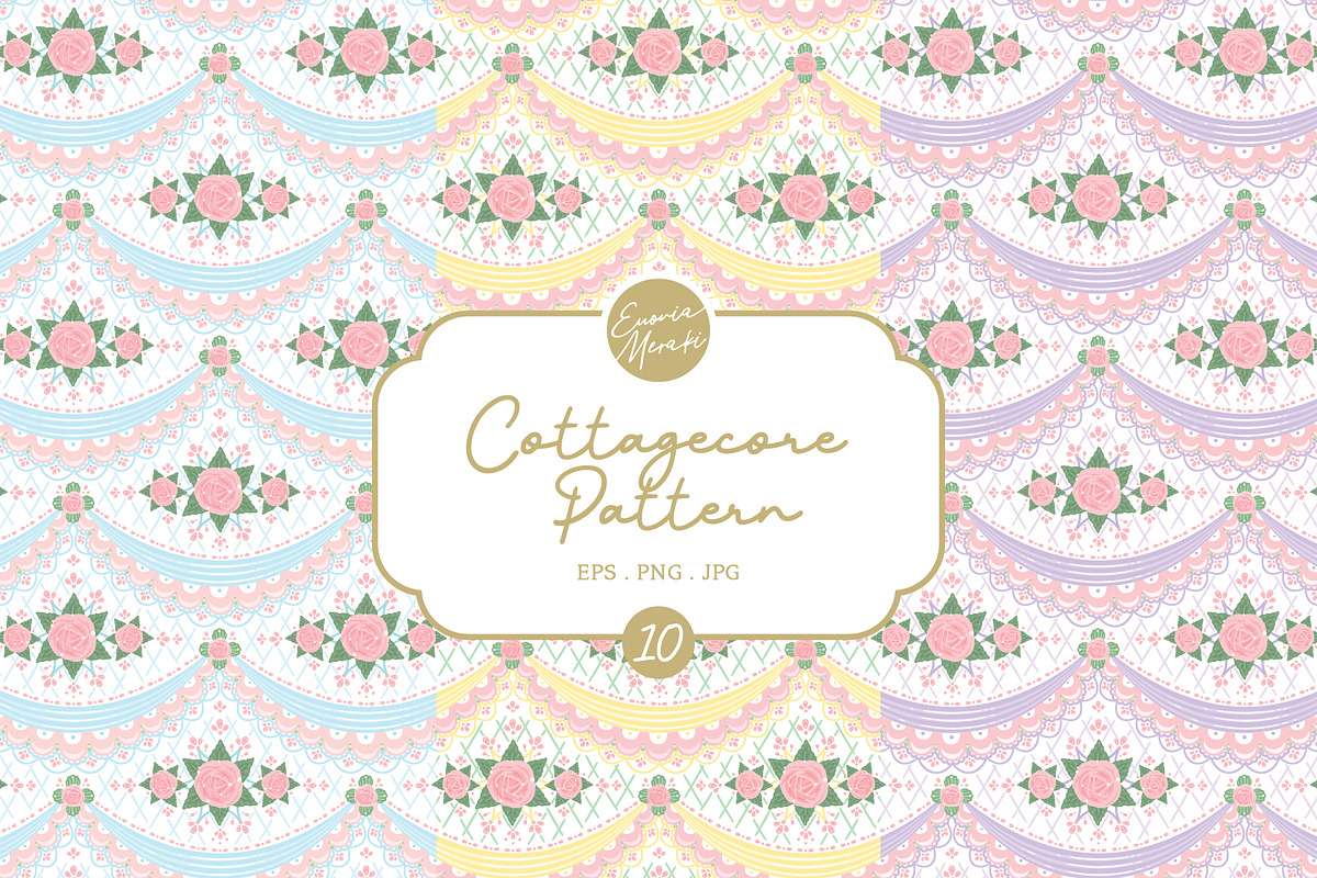 Cottagecore Pattern 10 Vintage Lace, a Pattern Graphic by Euonia Meraki (Photo 1 of 12)