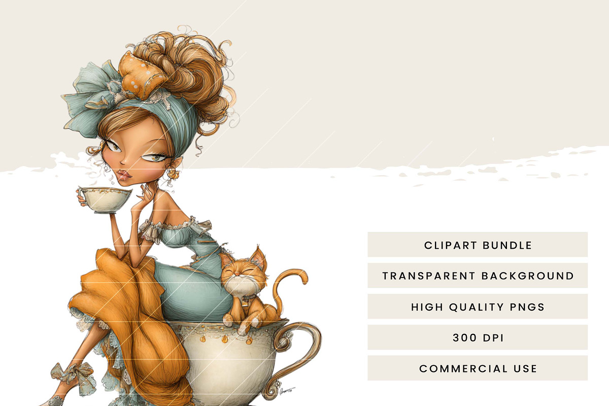 Whimsical Funny Lady Clipart, a Person Illustration by Design Scotch (Photo 7 of 8)