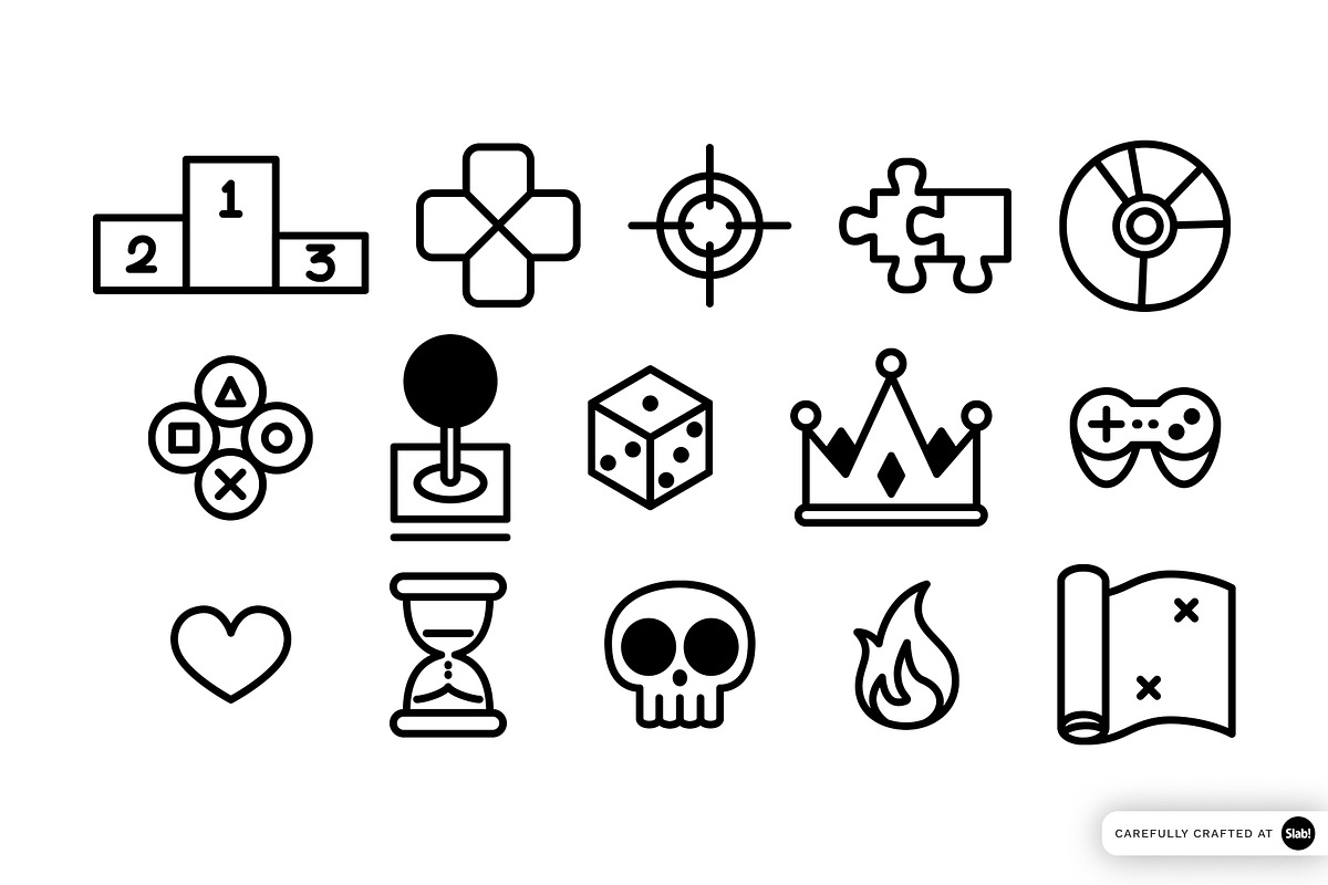 Game Icon Illustration Set – Outline, an Object Graphic by SLAB! Design (Photo 3 of 3)
