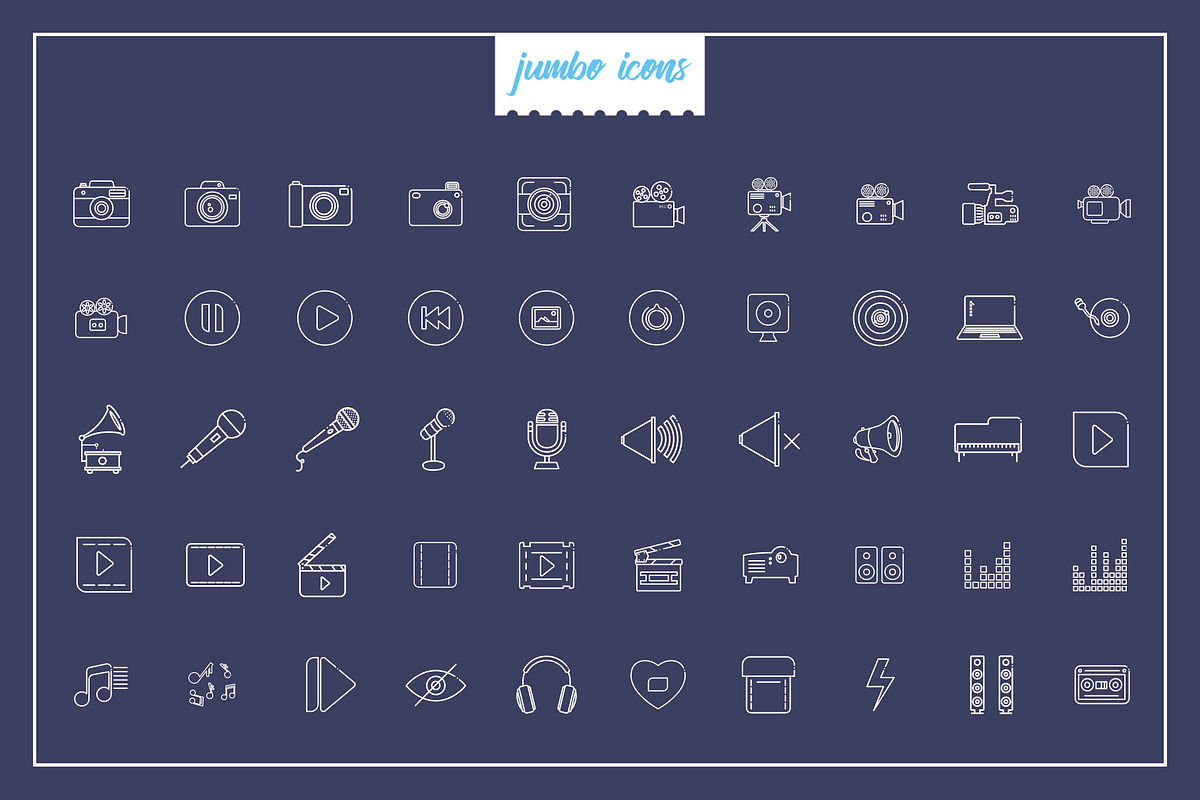 Multimedia Line Icon V2, an Outline Icon by Jumbo Icons (Photo 4 of 5)