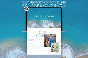 Squarespace Blue Wedding Website