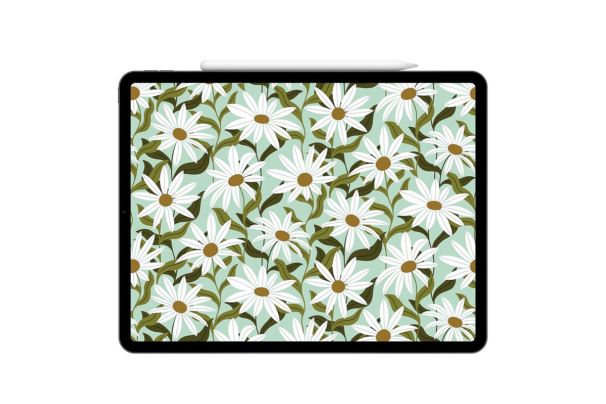Daisy Flowers Repeat Vector Pattern, a Pattern Graphic by K McCormack Designs (Photo 2 of 4)