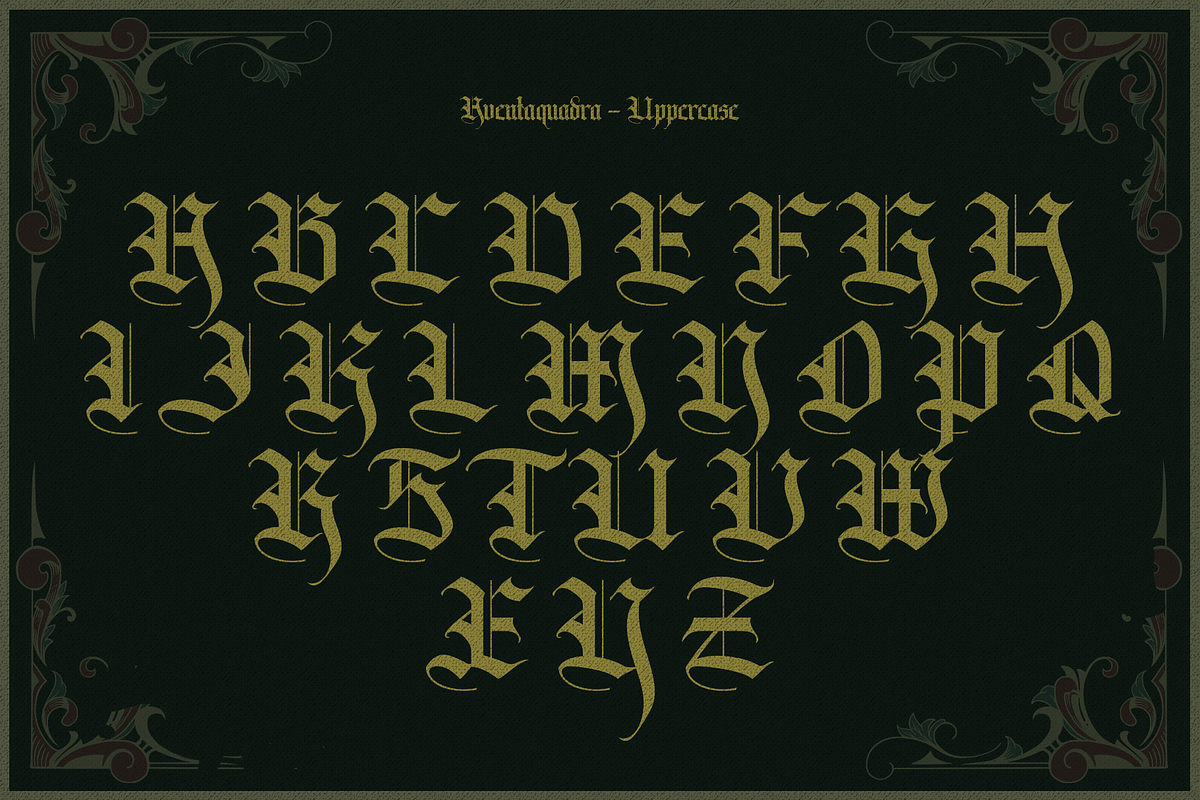 Aventaquadra, a Blackletter Font by ilhamtaro (Photo 7 of 11)