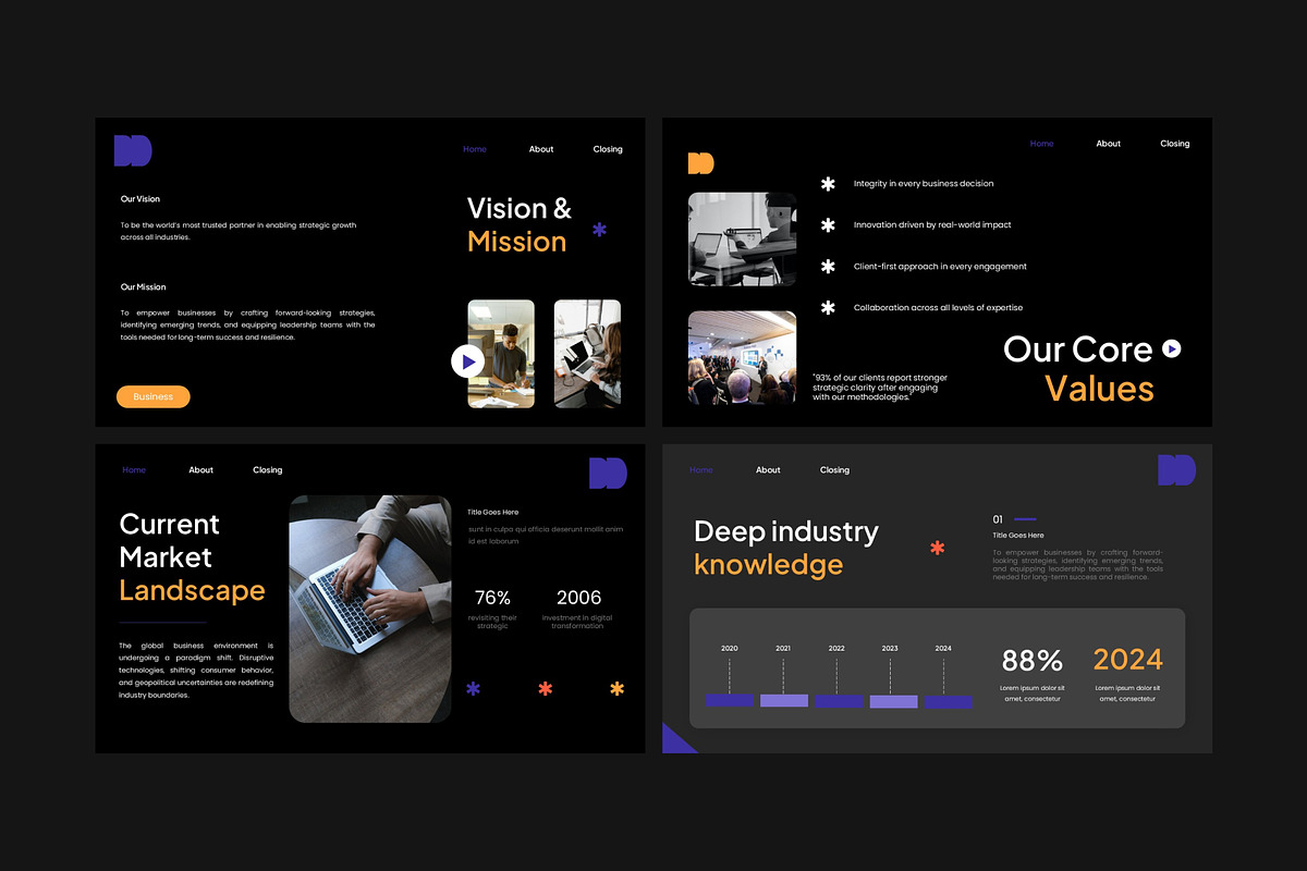 Modern Business Strategy Pitch Deck, a Presentation Template by Eklip Studio (Photo 4 of 6)