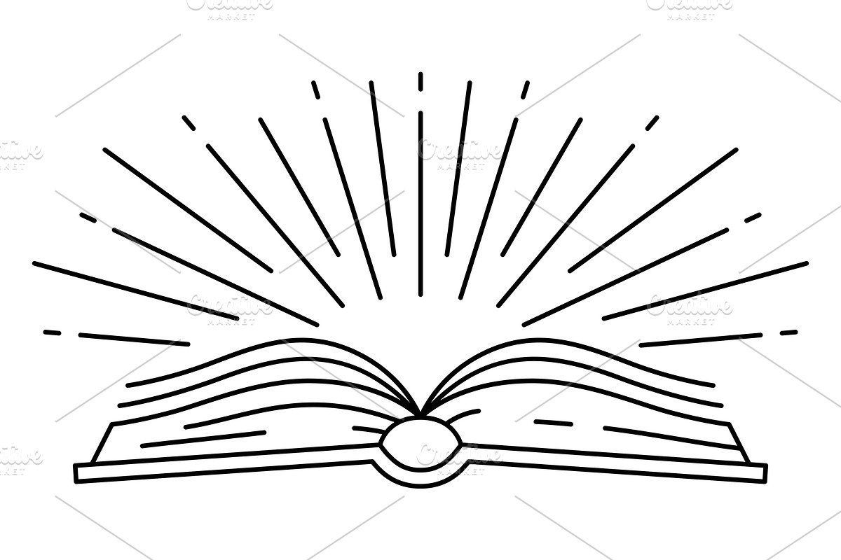 Illustrations of open book., an Education Illustration by incomible